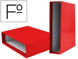 Caja archivador de palanca Liderpapel Folio rojo
